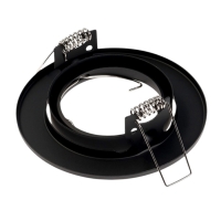 Светильник встраиваемый поворотный, под лампу MR16, круг, металл, черный