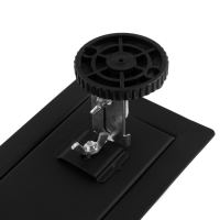 Трап ZEIN engr, c флaнцeм свободного вращ 360&deg;, 7*40 см, d=40/50 мм, нерж сталь, черный