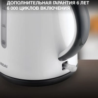 Чайник HYK-P3021 1.7л. 2200Вт белый (пластик)