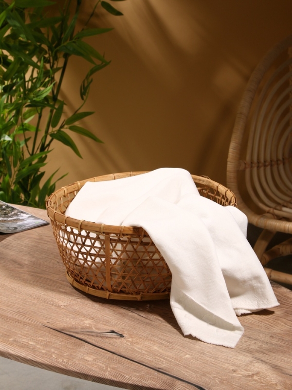 Корзина плетёная "Клоус" бамбук 32х32х13 см, светлая