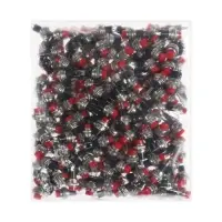 Выключатель-кнопка, 250 В, 2 А, ON-OFF, 2с, d=10.2 мм, без фиксации, металл, красная