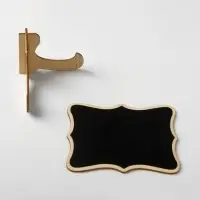 Меловой ценник &laquo;На подставке&raquo; 10&times;5&times;7, вытянутые углы, (фасовка 10 шт.), цвет чёрный