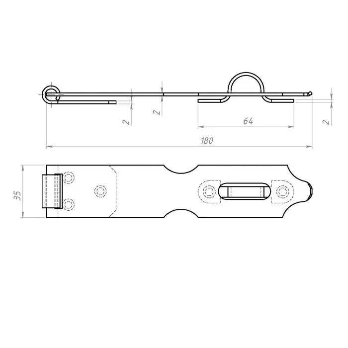 Накладка дверная НДА, 180 мм, покрытие полимер, серебро