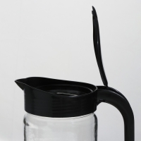 Кувшин &laquo;Амфора&raquo;, стеклянный, 1.5 л, с черной крышкой