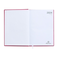 Ежедневник датированный 2024 года, А5, 176 листов, Attomex.Even, обложка бумвинил, ляссе, блок 70 г/м2, розовый