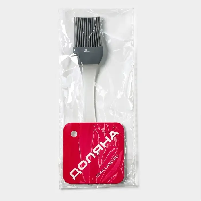 Кисть Доляна &laquo;Фобос&raquo;, силикон, 16.5&times;2.9 см, серая