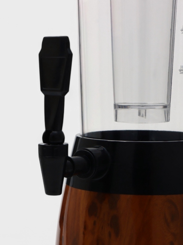 Башня пивная WoodPlast, 3 л, 18.5&times;18.5&times;54 см пластик, чёрная, коричневая