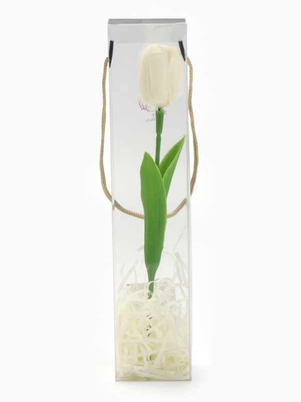 Мыльный белый тюльпан в коробке