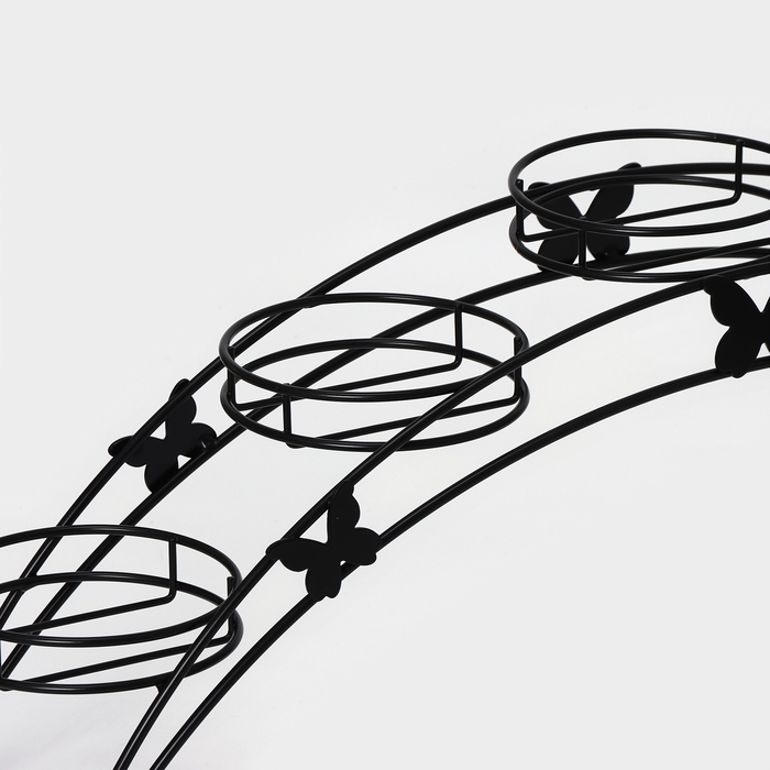Подставка для цветов &laquo;Арка-5&raquo;, d=12 см, 69&times;15,5&times;25,5 см, черный