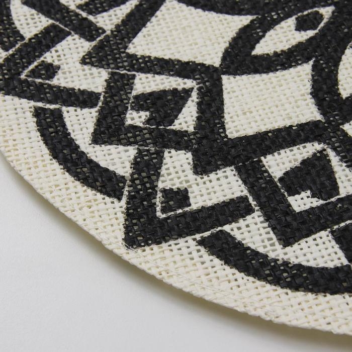 Салфетка сервировочная &laquo;Звезда&raquo;, 38&times;38 см, цвет бело-чёрный