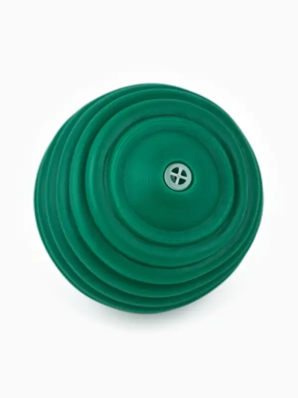 Игрушка пищащая  "Мячик, горизонтальные полоски", 5,5 см  темно-зеленая