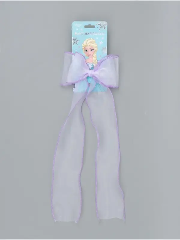 Бант для волос на заколке сиреневый, Холодное сердце