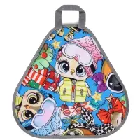 Ледянка мягкая треугольная Sova, голубой, рисунок МИКС