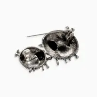 Брошь &laquo;Овечки пара&raquo;, цвет белый в чернёном серебре