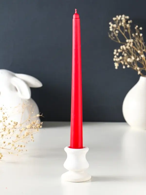 Свечи конические 2,2х24 см (набор 4 шт) 50 гр, 8 ч, цв. МИКС