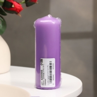 Свеча - цилиндр, 4&times;12 см, 15 ч, лаванда