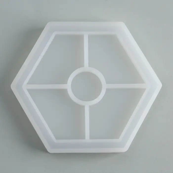 Подставка из гипса. Набор для создания поддона с красками &laquo;Шестиугольник&raquo;