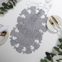 Набор новогодних салфеток Доляна &laquo;Колокольчики&raquo;, цвет серый - 2 шт