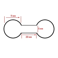 Ценникодержатель-наклейка в рулоне 500 шт., 4,2&times;1,1&times;0,1 см, цвет бежевый
