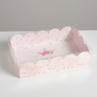 Коробка для печенья, кондитерская упаковка с PVC крышкой, &laquo;Чудесных мгновений&raquo;, 20 х 30 х 8 см