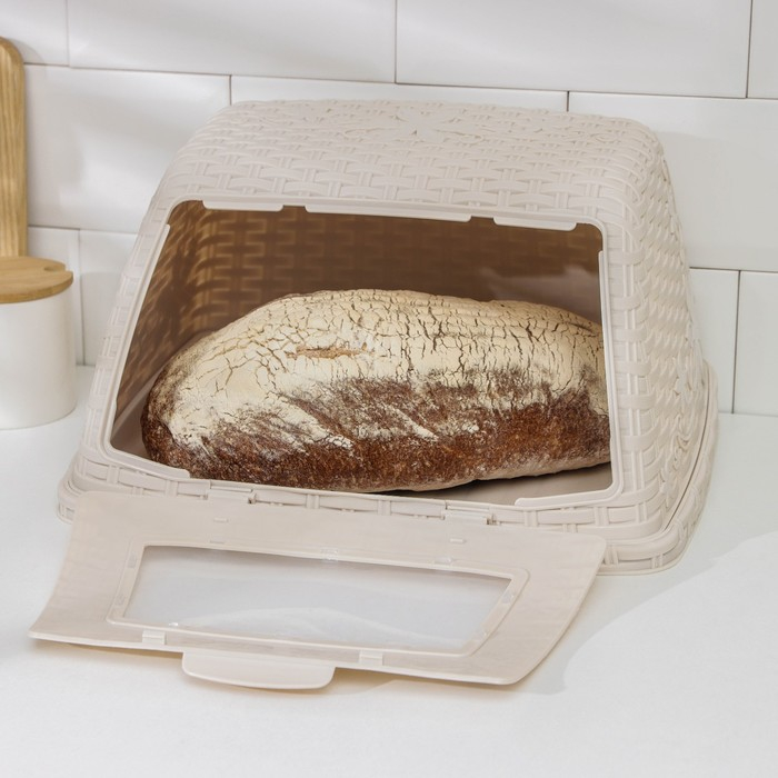 Хлебница &laquo;Плетёнка &raquo;, цвет слоновая кость