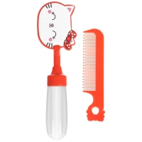 Набор расчёсок с погремушкой &laquo;Мяу&raquo;, 2 предмета: расчёска с зубчиками + щётка, МИКС