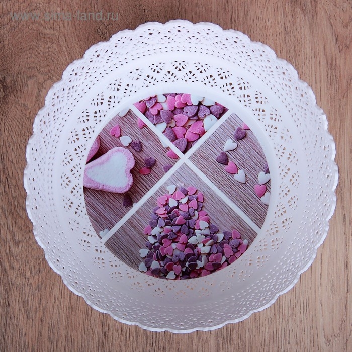 Ваза для хлеба и фруктов &laquo;Зефир. Принт&raquo;, d=20 см, цвет МИКС