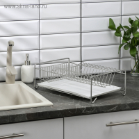 Сушилка для посуды с поддоном, 40&times;23&times;15 см, цвет хром