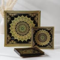 Набор столовый &laquo;Мехенди&raquo;, 7 предметов: 30&times;30 см - 1 шт, 18&times;18 см - 6 шт