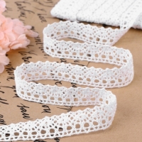 Кружево вязаное, 15 мм &times; 15 &plusmn; 1 м, цвет белый