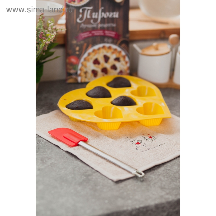 Лопатка кондитерская Доляна &laquo;Редмонд&raquo;, 25,5 см, цвет красный