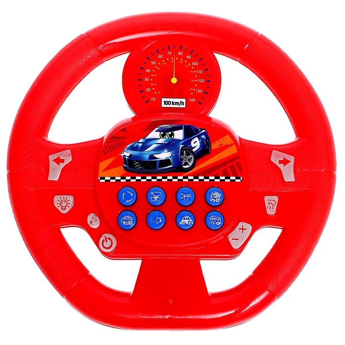 Музыкальный руль &laquo;Весело рулим&raquo;, работает от батареек, цвета микс