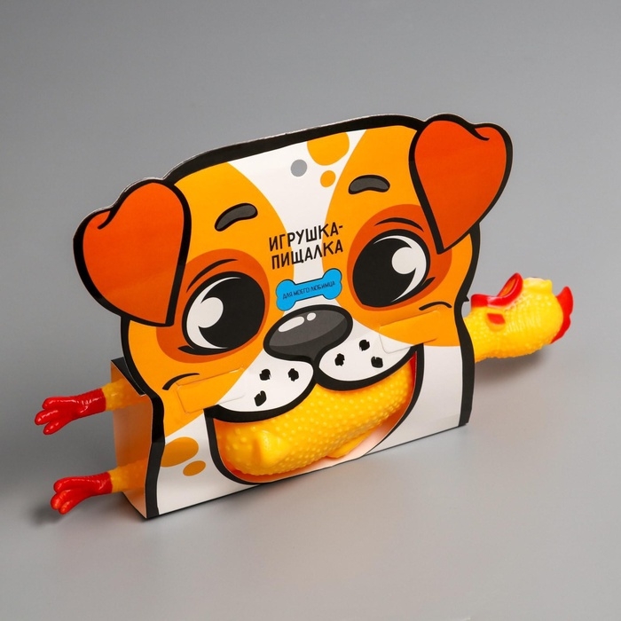 Игрушка пищалка &laquo;Курица&raquo;, 30 см, в пасти