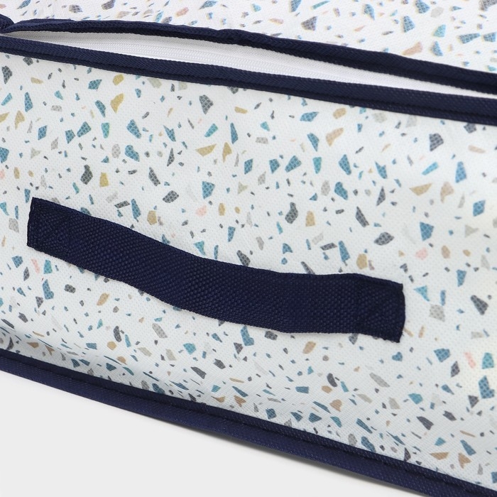 Кофр для хранения вещей Доляна &laquo;Мармелад&raquo; с ПВХ-окном, 80&times;45&times;15 см, цвет белый