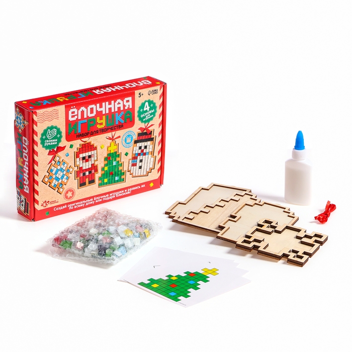 Набор для творчества &laquo;Ёлочная игрушка. Мозаика&raquo;, 4 шт.