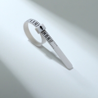 Набор для измерения размера кольца &laquo;Кольцемер-лента, лист&raquo; , 11,5&times;0,8&times;0,8 см, цвет белый