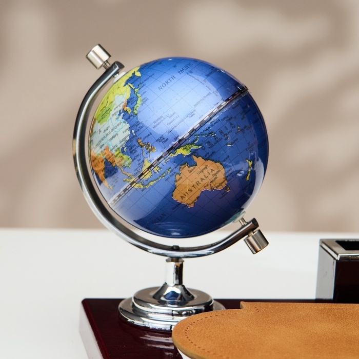 Набор настольный 5в1 с визитницей, красное дерево