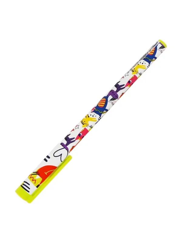 Ручка шариковая маслянная 0,7мм, корпус софттач с рисунком "Vinson" синяя