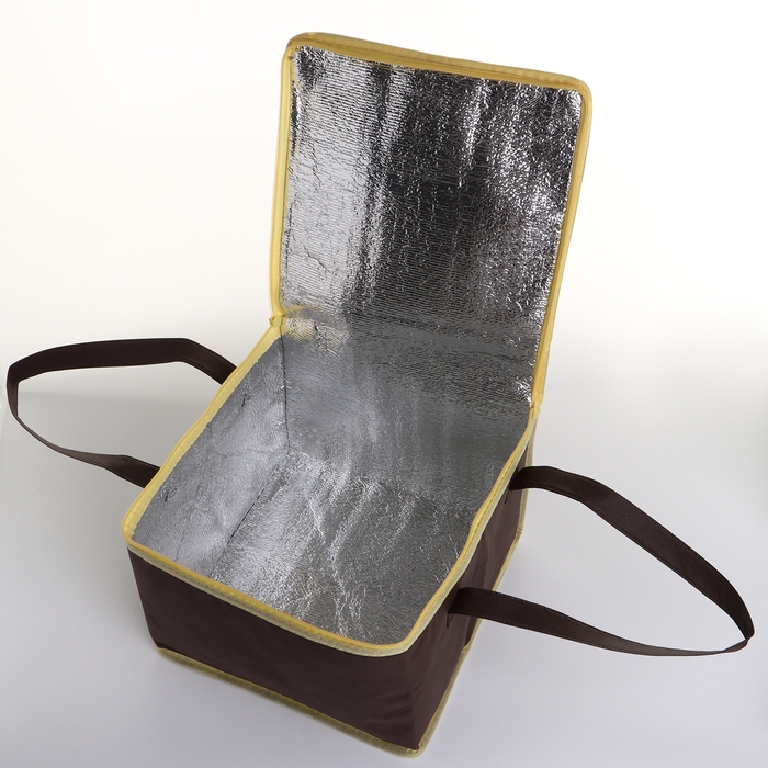 Термосумка на молнии, 13,5 л, цвет коричневый