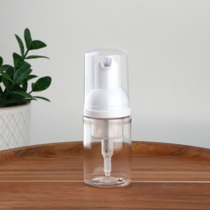 Бутылочка для хранения, с пенообразующим дозатором, 30 мл, цвет прозрачный/белый