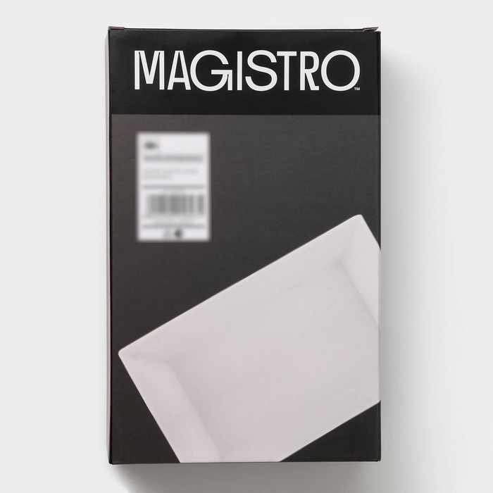 Форма для выпечки из жаропрочной керамики Magistro White gloss, 1,6 л, 27&times;17&times;6,3 см