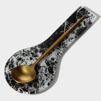 Подставка под ложку Magistro &laquo;Мрамор&raquo;, 24&times;11&times;1 см, цвет чёрный