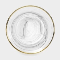 Тарелка стеклянная &laquo;Дымка&raquo;, d=21 см
