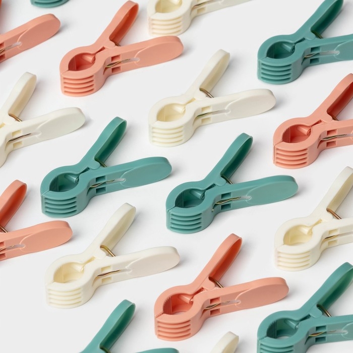 Прищепки бельевые Доляна, 24 шт, 7&times;1,5 см, ширина низа 4,5 см