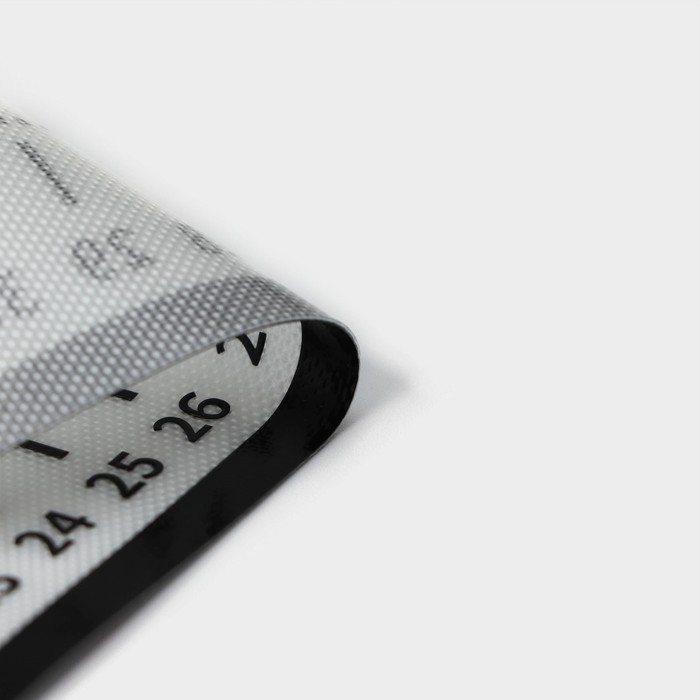 Армированный коврик для выпечки с разметкой KONFINETTA, силикон, 60&times;50 см, цвет чёрный