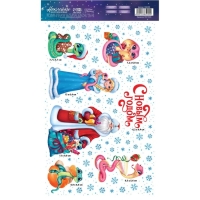 Наклейки новогодние на окна, виниловые &laquo;Змея 2025&raquo;, многоразовые, 20 х 34.5 см, Новый год