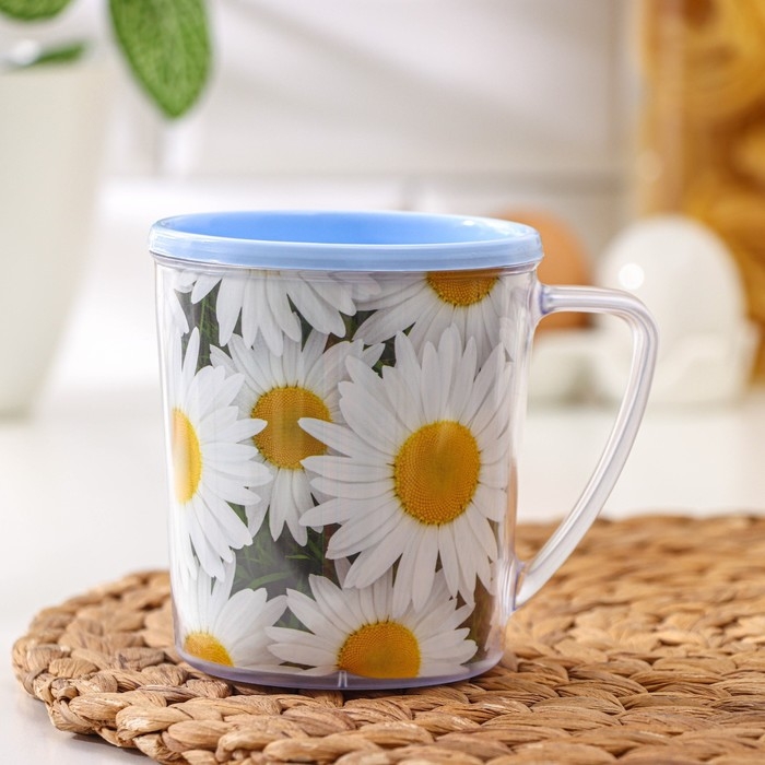 Термокружка пластиковая &laquo;Соцветие&raquo;, 400 мл, МИКС