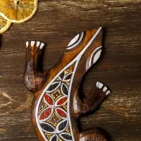 Панно дерево "Геккон" 31х11х1 см