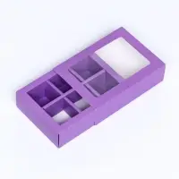 Коробка для 6 конфет, сиреневый, 13.7&times;9.85&times;3.86 см
