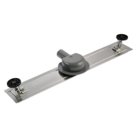 Трап ZEIN engr, c флaнцeм свободного вращ 360&deg;, 7*60 см, d=40/50 мм, нерж сталь, сатин